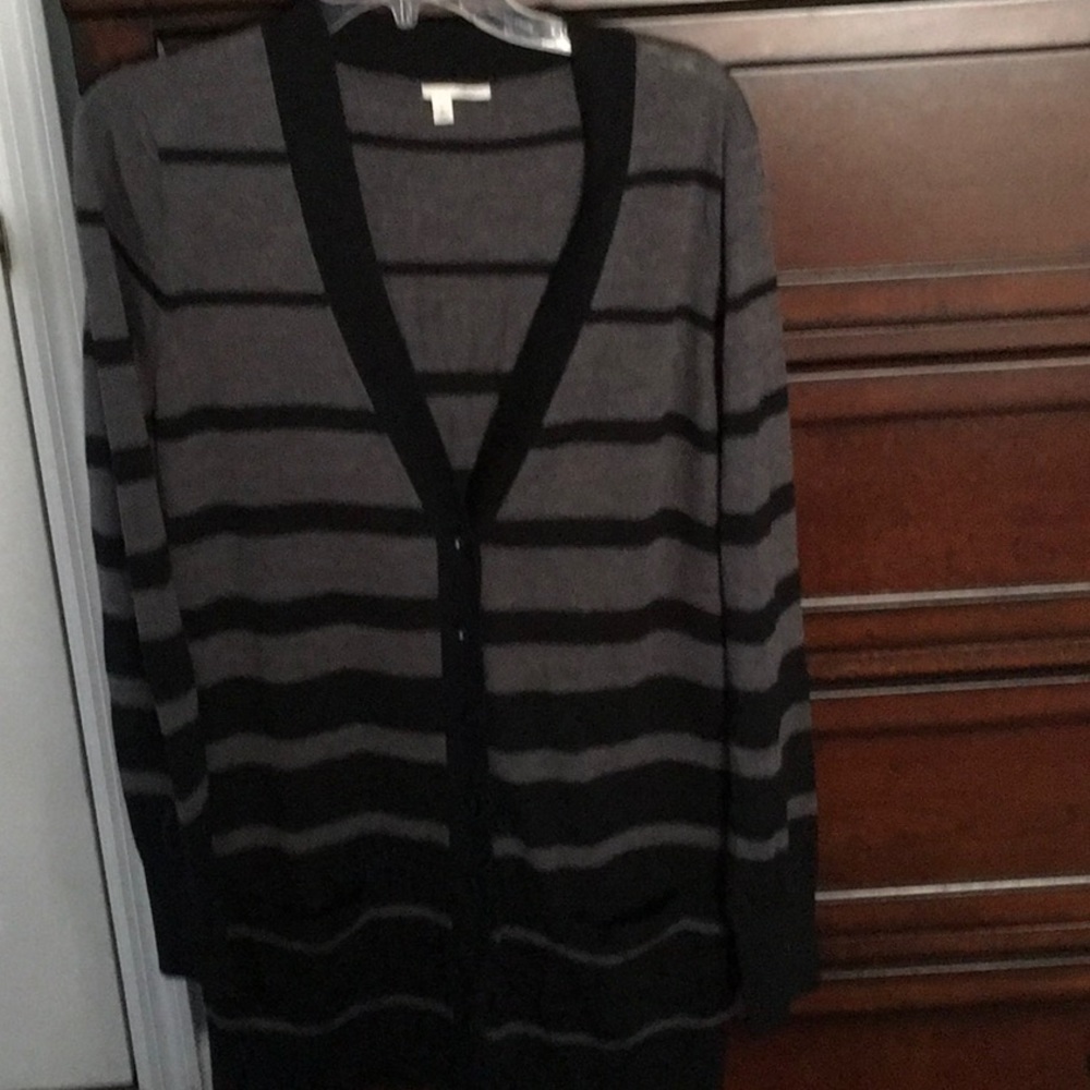 Button up two tone cardigan